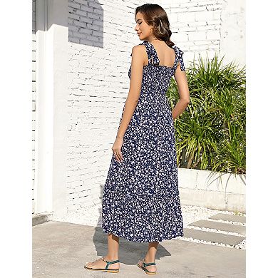 Women's Maternity Adjustable Strap Tank Dress