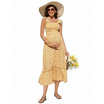 Women's Maternity Adjustable Strap Tank Dress