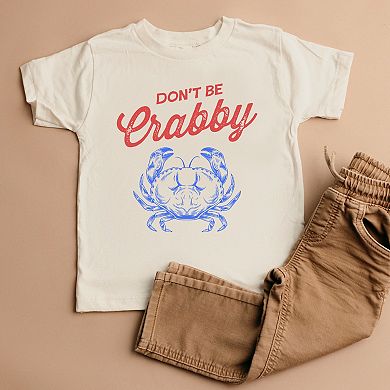 Don't Be Crabby Sketched - Toddler Short Sleeve Graphic T-Shirt