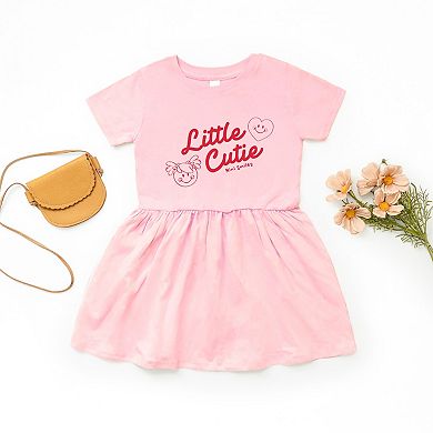 Mini Smiley Little Cutie Outline - Toddler Graphic Dress