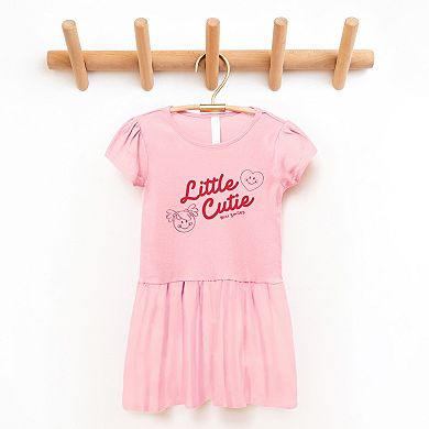 Mini Smiley Little Cutie Outline - Toddler Graphic Dress