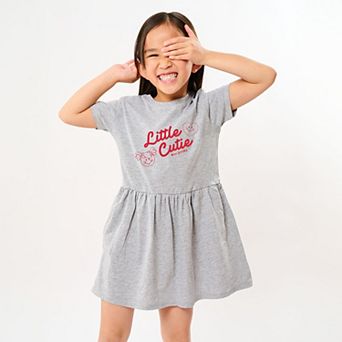 Mini Smiley Little Cutie Outline - Toddler Graphic Dress