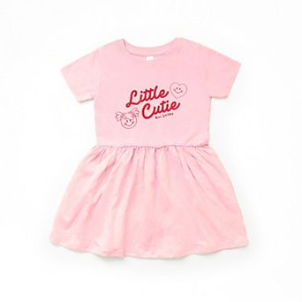 Mini Smiley Little Cutie Outline - Toddler Graphic Dress
