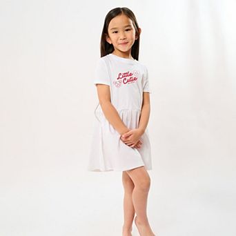 Mini Smiley Little Cutie Outline - Toddler Graphic Dress