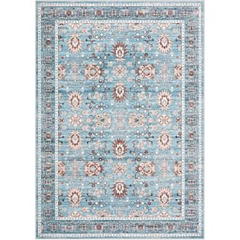 Area Rug for Living Room, Washable Vintage Printed Soft Rugs,Non Slip Low Pile Carpet for Entryway