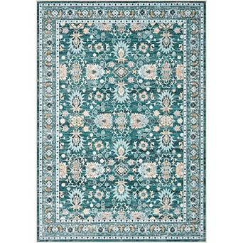Area Rug for Living Room, Washable Vintage Printed Soft Rugs,Non Slip Low Pile Carpet for Entryway