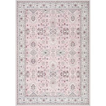 Area Rug for Living Room, Washable Vintage Printed Soft Rugs,Non Slip Low Pile Carpet for Entryway
