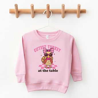 Cutest Turkey At The Table - Toddler Graphic Sweatshirt