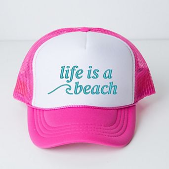 Life Is A Beach Wave - Women's Graphic Foam Trucker Hat