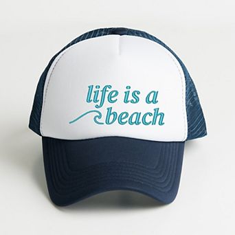 Life Is A Beach Wave - Women's Graphic Foam Trucker Hat