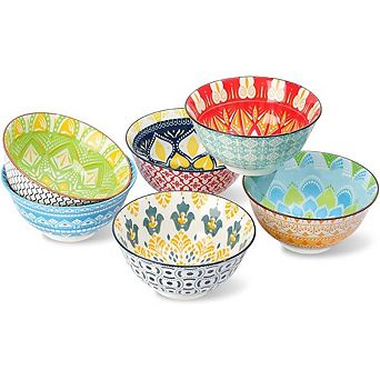 Porcelain Bowls Set of 6 Multiuse, Microwave & Dishwasher Safe