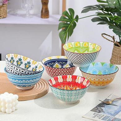 Porcelain Bowls Set of 6 Multiuse, Microwave & Dishwasher Safe