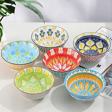 Porcelain Bowls Set of 6 Multiuse, Microwave & Dishwasher Safe