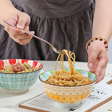 Porcelain Bowls Set of 6 Multiuse, Microwave & Dishwasher Safe