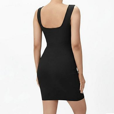 Women's Maternity Sleeveless Square Neck Tank Casual Basic Bodycon Dress
