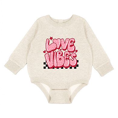 Love Vibes Stars Checkered - Infant Fleece BodySuit