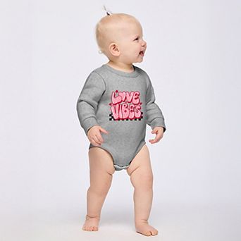 Love Vibes Stars Checkered - Infant Fleece BodySuit