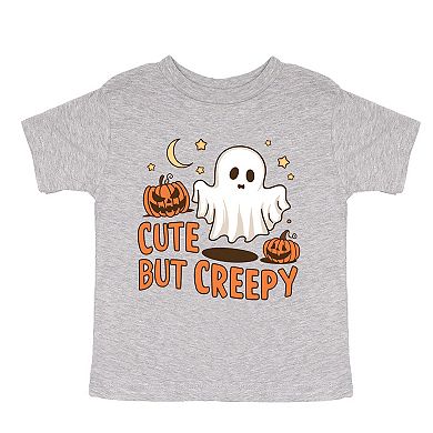 Cute But Creepy Ghost - Toddler Short Sleeve Graphic T-Shirt