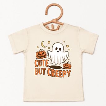 Cute But Creepy Ghost - Toddler Short Sleeve Graphic T-Shirt