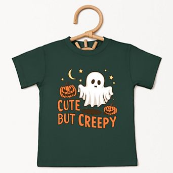 Cute But Creepy Ghost - Toddler Short Sleeve Graphic T-Shirt