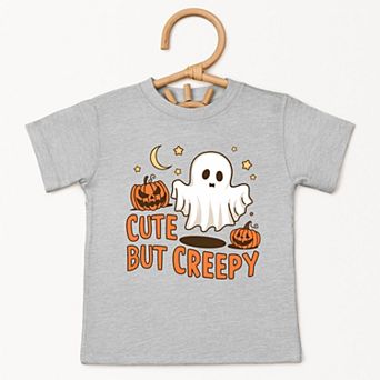 Cute But Creepy Ghost - Toddler Short Sleeve Graphic T-Shirt