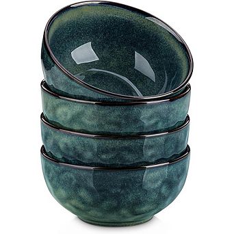 Ceramic Soup Bowls Set, Deep 24oz, Lead-Free, Microwave & Dishwasher Safe