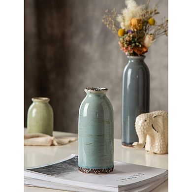 Ceramic Vase Set of 3 Decorative Vases, Modern Farmhouse Style
