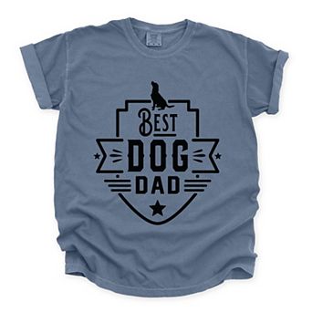 Best Dog Dad - Men's Garment Dyed Graphic T-Shirt