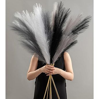 Faux Pampas Grass Bouquet for Vase Filler and Boho Home Decor