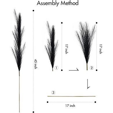Faux Pampas Grass Bouquet for Vase Filler and Boho Home Decor