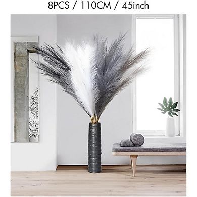 Faux Pampas Grass Bouquet for Vase Filler and Boho Home Decor