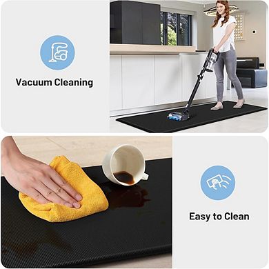 Cushioned Anti Fatigue Kitchen Mats Set Non Slip Floor Standing Rugs