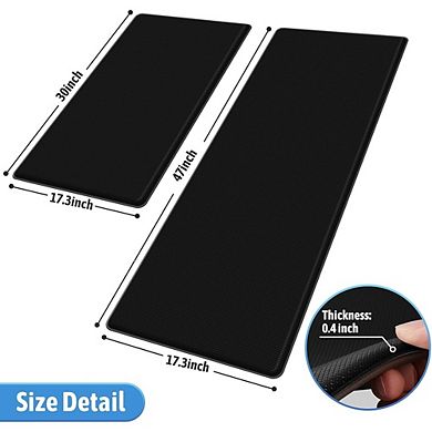 Cushioned Anti Fatigue Kitchen Mats Set Non Slip Floor Standing Rugs