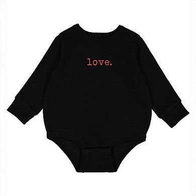 Embroidered Love Typewriter - Infant Fleece BodySuit