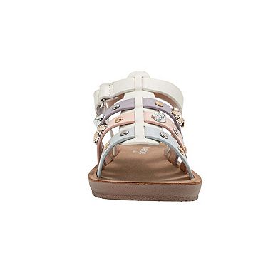 bebe Toddler Girls Strappy Sandals with Metal Charms