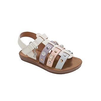 bebe Toddler Girls Strappy Sandals with Metal Charms
