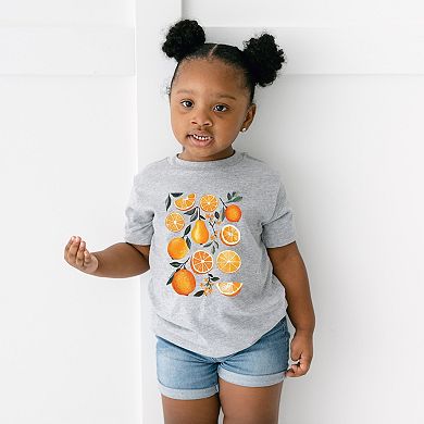 Orange Slice Collage - Toddler Short Sleeve Graphic T-Shirt