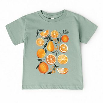 Orange Slice Collage - Toddler Short Sleeve Graphic T-Shirt