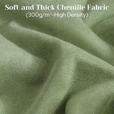 Chenille Blackout Curtains, Thermal Insulated Rod Pocket & Back Tab Panels
