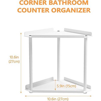 Corner Countertop Organizer Shelf, Bathroom & Kitchen Storage, Multi-Room Use