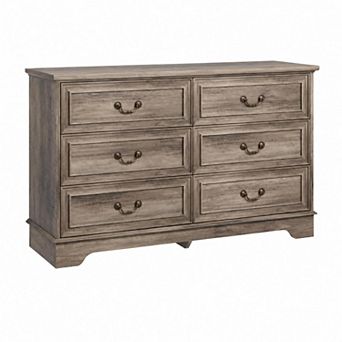 Modern Storage Dresser with Six Drawers Wood Cabinet for Bedroom Entryway