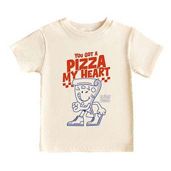SmileyWorld You Got A Pizza My Heart - Toddler Short Sleeve Graphic T-Shirt
