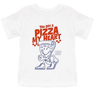 SmileyWorld You Got A Pizza My Heart - Toddler Short Sleeve Graphic T-Shirt