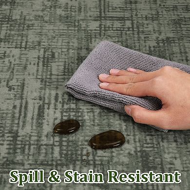 Hallway Kitchen Runner Rug Modern Abstract Non Slip Washable Stain Resistant Carpet for Entryway
