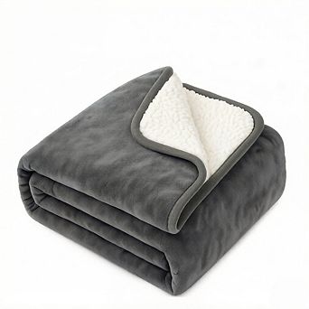 JUANWANG Waterproof & Absorbent Bed Blanket, 80x60", Grey, Washable, Liquid & Stain Resistant