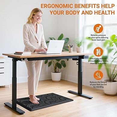 Ergonomic Comfort Foam Kitchen Mat Waterproof Non Slip Standing Desk Rug