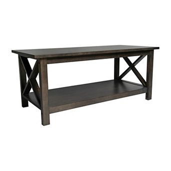 Flash Furniture Solid Wood Traditional Farmhouse Coffee Table