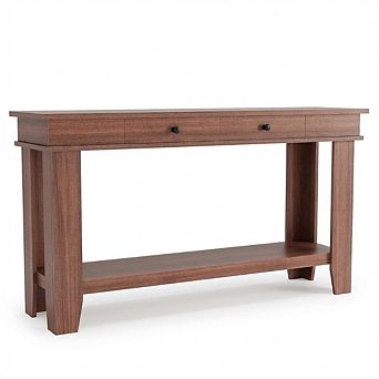 Wood Console Table 2 Drawers Entryway Table for Living Room, Entry, or Foyer  Sofa Table