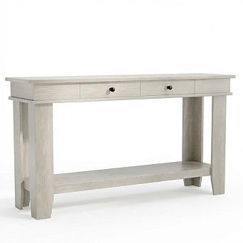 Wood Console Table 2 Drawers Entryway Table for Living Room, Entry, or Foyer  Sofa Table