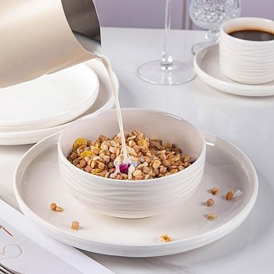 Cereal & Soup Bowls Set of 6 Porcelain, Microwave & Dishwasher Safe